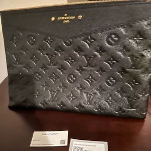 LV daily pouch Monogram Empreinte Leather